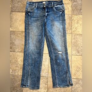 Vervet faded denim cropped jeans